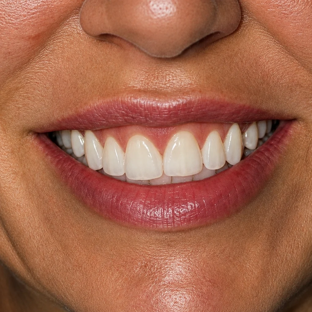 Close-up of a patient’s smile before porcelain veneers at Detroit Dentist