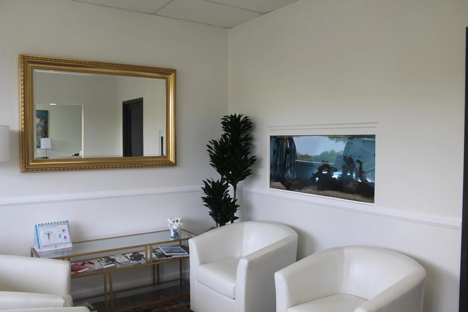The warm, comfortable waiting area at OC Premier Dentistry in Laguna Hills, CA