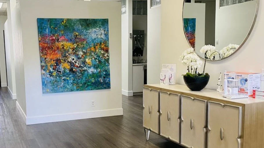 The welcoming reception lobby at OC Premier Dentistry in Laguna Hills